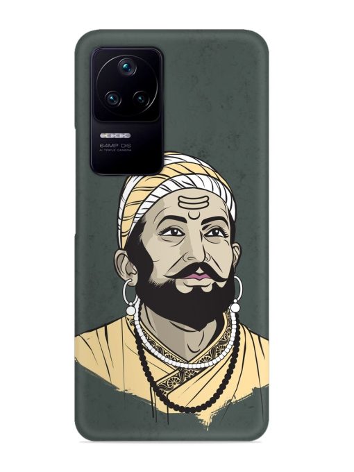 Shivaji Maharaj Vector Art Snap Case for Poco F4 (5G) Zapvi