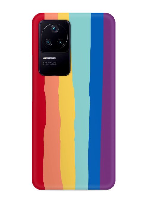 Rainbow Genuine Liquid Snap Case for Poco F4 (5G) Zapvi