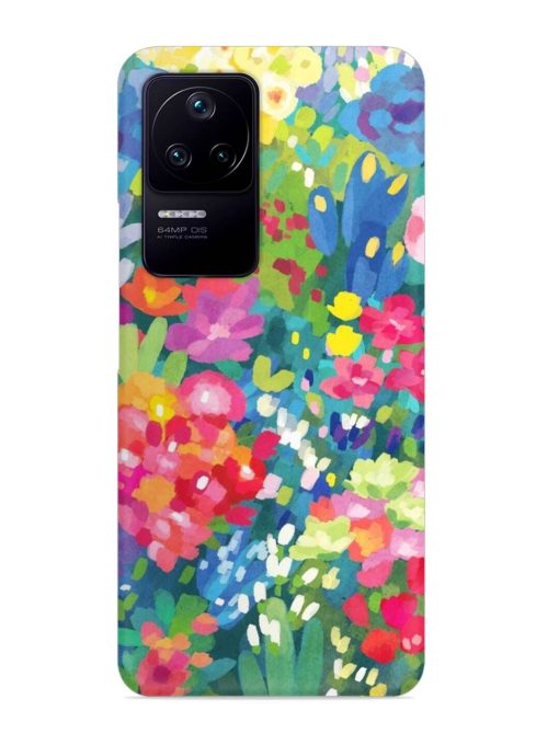 Watercolor Flower Art Snap Case for Poco F4 (5G) Zapvi