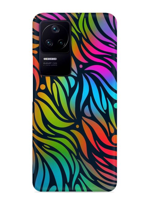 Abstract Leaf Design Snap Case for Poco F4 (5G) Zapvi