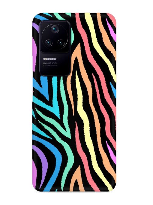 Colorful Abstract Zebra Snap Case for Poco F4 (5G) Zapvi