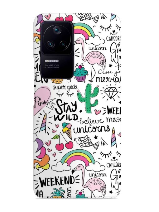 Unicorn Ice Cream Snap Case for Poco F4 (5G) Zapvi