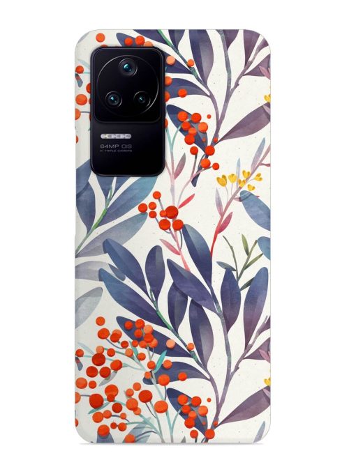 Seamless Floral Pattern Snap Case for Poco F4 (5G) Zapvi