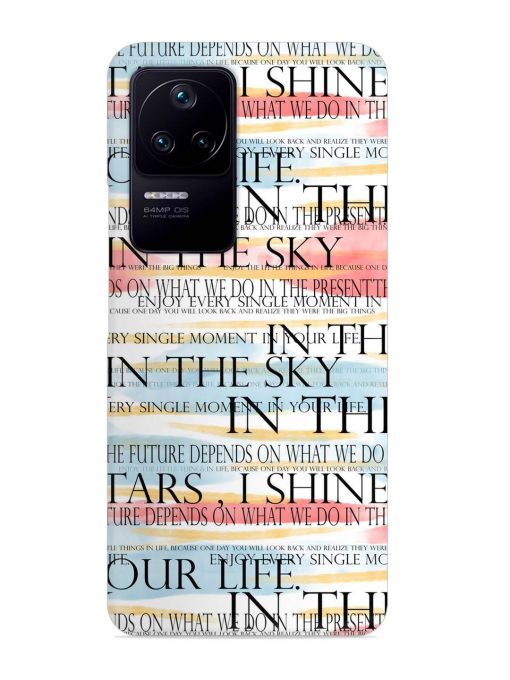 Seamless Slogans Pattern Snap Case for Poco F4 (5G) Zapvi