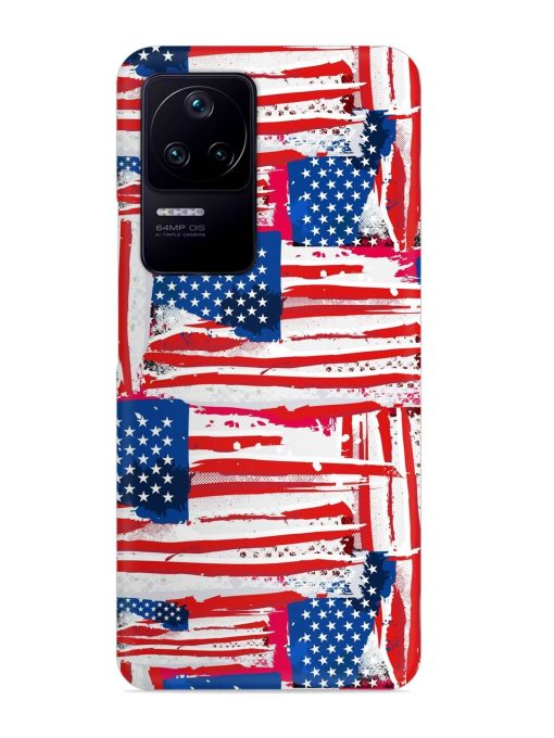 Usa Flag Seamless Snap Case for Poco F4 (5G) Zapvi