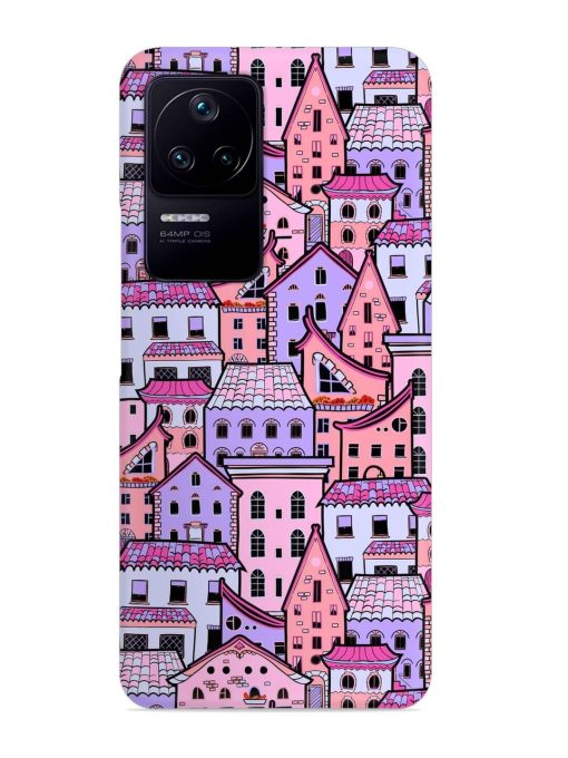 Seamless Pattern Houses Snap Case for Poco F4 (5G) Zapvi