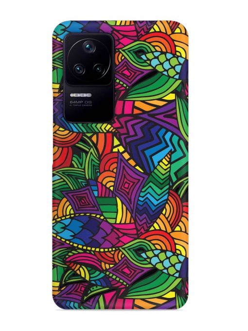 Abstract Multicolor Seamless Snap Case for Poco F4 (5G)