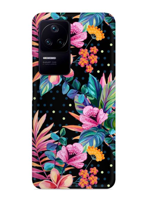 Seamless Floral Pattern Snap Case for Poco F4 (5G) Zapvi