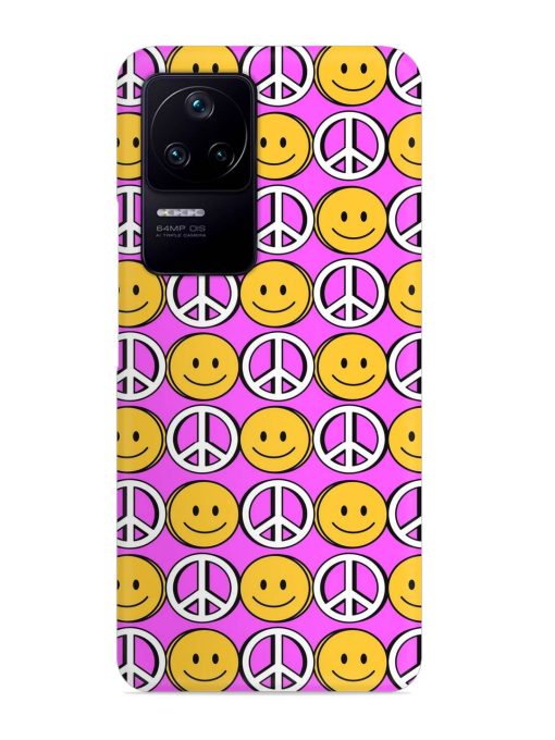 Smiley Face Peace Snap Case for Poco F4 (5G)