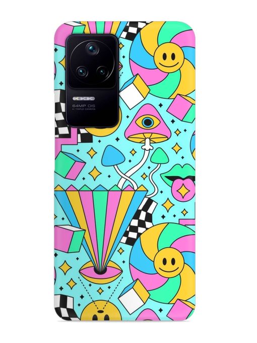 Trippy Rainbow 60S Snap Case for Poco F4 (5G) Zapvi