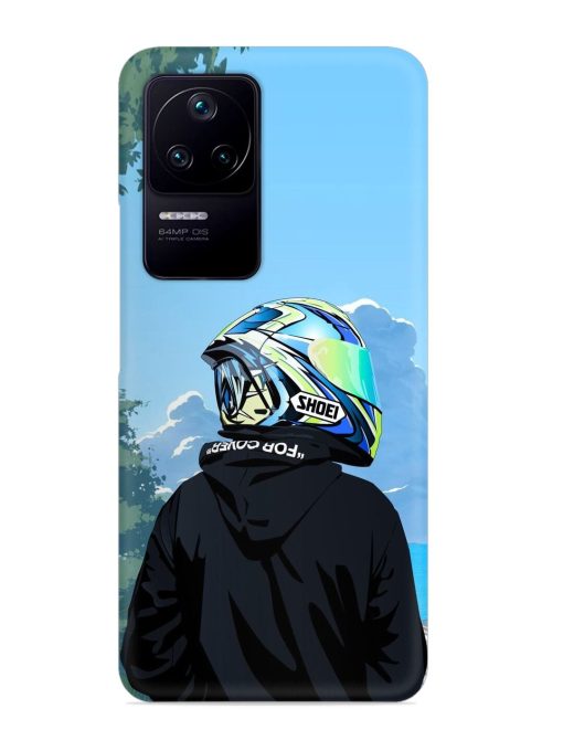 Rider With Helmet Snap Case for Poco F4 (5G)