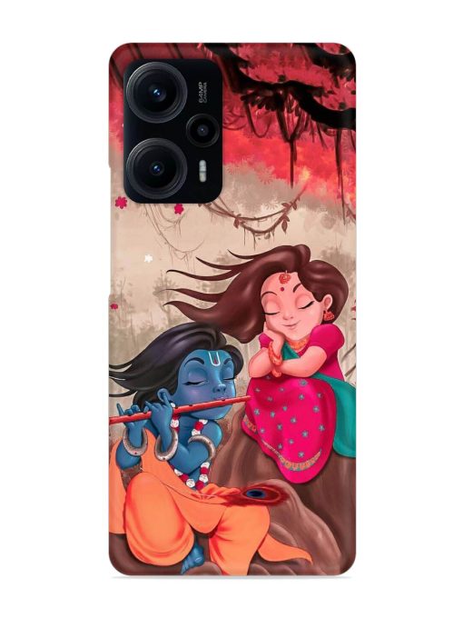 Radhe Krishna Water Art Snap Case for Poco F5 (5G) Zapvi