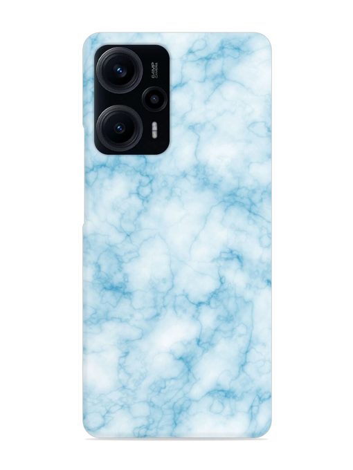 Blue White Natural Marble Snap Case for Poco F5 (5G) Zapvi