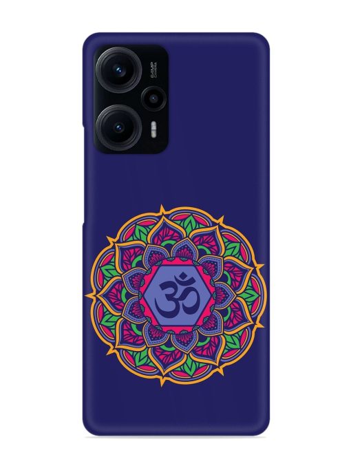 Om Mandala Art Blue Snap Case for Poco F5 (5G)