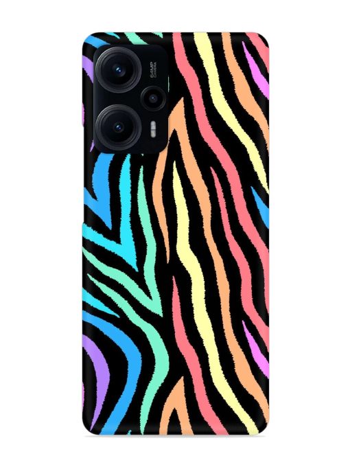 Colorful Abstract Zebra Snap Case for Poco F5 (5G)