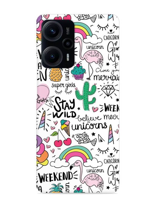 Unicorn Ice Cream Snap Case for Poco F5 (5G) Zapvi