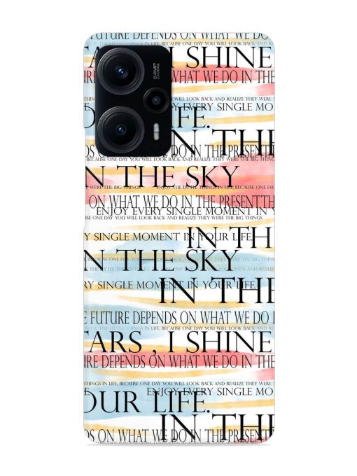 Seamless Slogans Pattern Snap Case for Poco F5 (5G) Zapvi