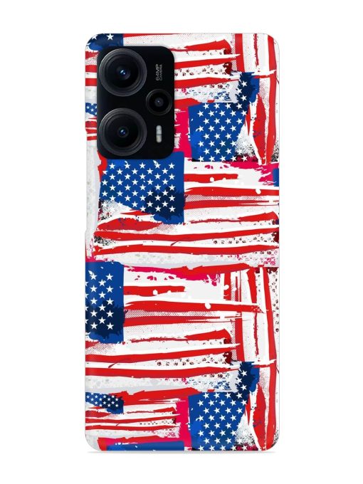 Usa Flag Seamless Snap Case for Poco F5 (5G)