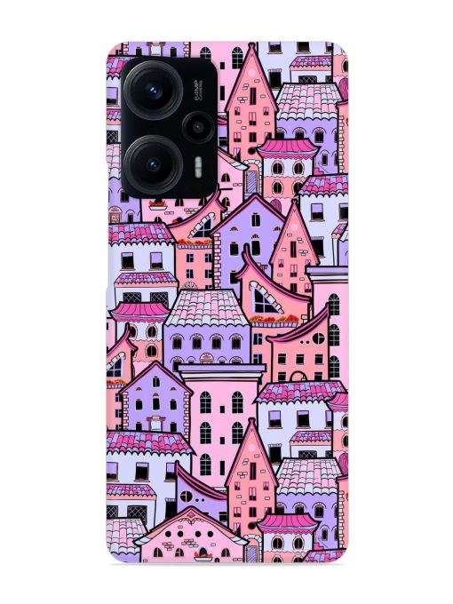 Seamless Pattern Houses Snap Case for Poco F5 (5G) Zapvi