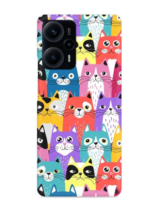 Funny Cartoon Cats Snap Case for Poco F5 (5G) Zapvi