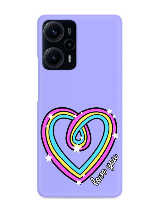 Colorful Rainbow Heart Snap Case for Poco F5 (5G) Zapvi