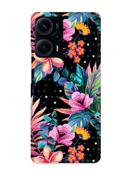 Seamless Floral Pattern Snap Case for Poco F5 (5G)