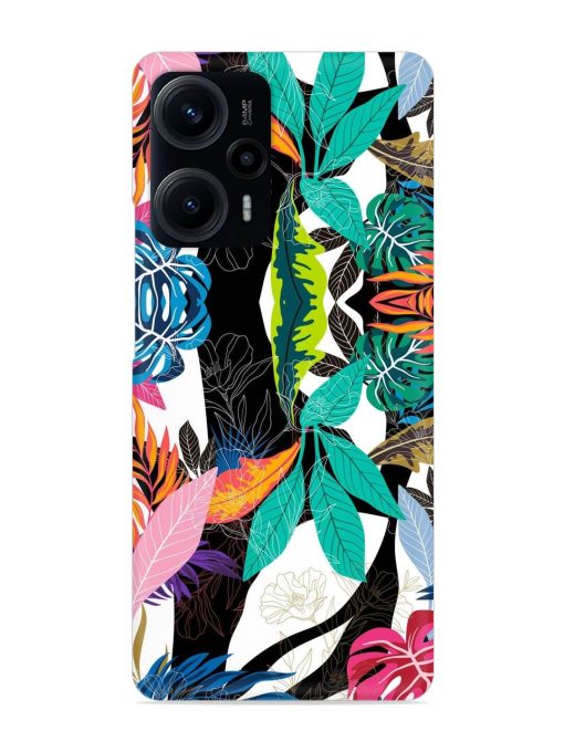 Floral Pattern Bright Snap Case for Poco F5 (5G)