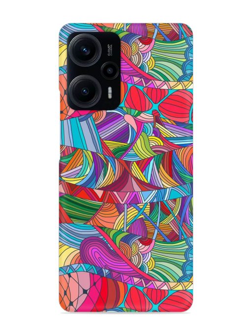 Seamless Patterns Hand Drawn Snap Case for Poco F5 (5G)