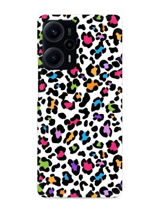 Seamless Leopard Pattern Snap Case for Poco F5 (5G)