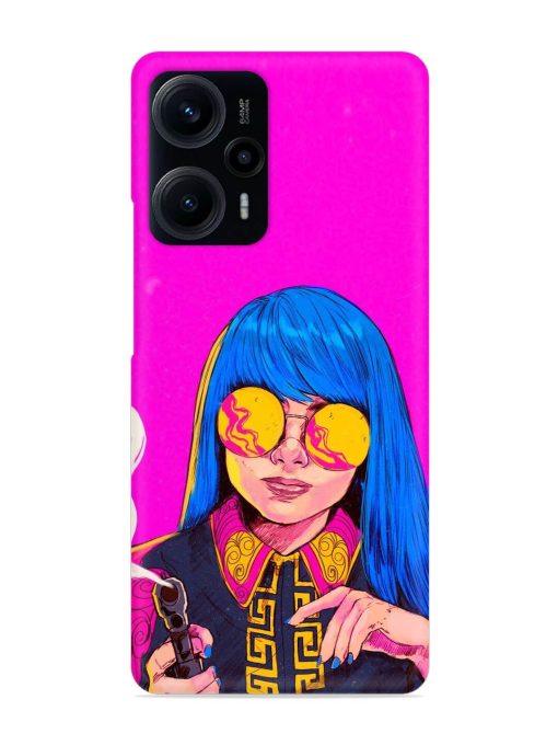 Aesthetic Anime Girl Snap Case for Poco F5 (5G)