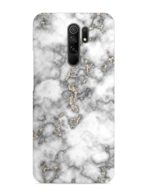 Gray And Gold Marble Snap Case for Poco M2 Zapvi