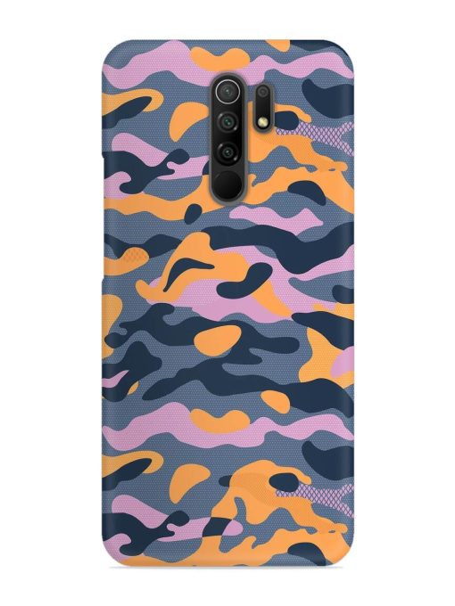 Camouflage Army Military English Orange Art Snap Case for Poco M2 Zapvi