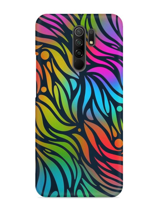 Abstract Leaf Design Snap Case for Poco M2 Zapvi