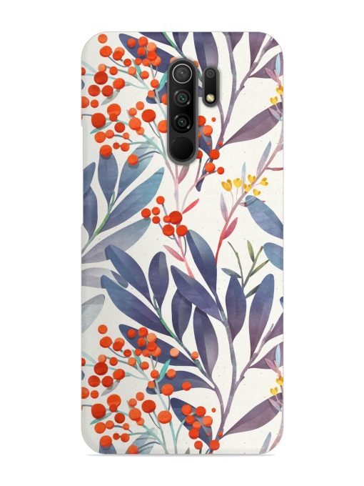 Seamless Floral Pattern Snap Case for Poco M2 Zapvi