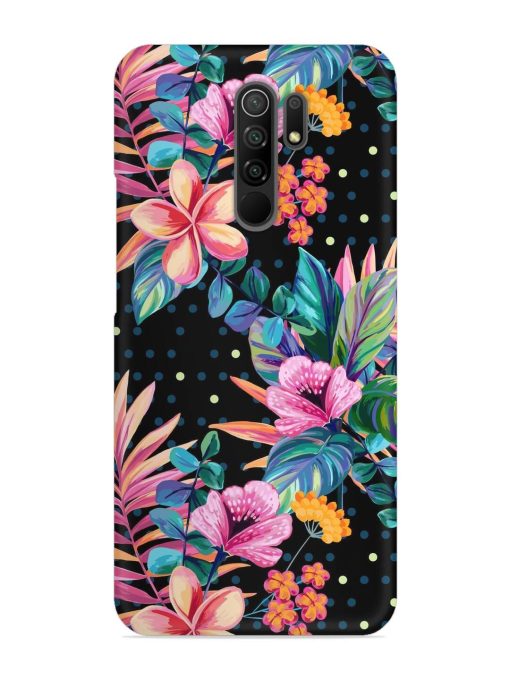 Seamless Floral Pattern Snap Case for Poco M2 Zapvi