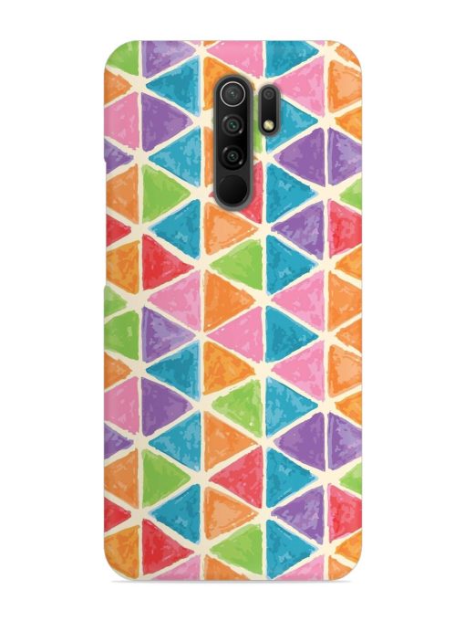 Seamless Colorful Isometric Snap Case for Poco M2 Zapvi