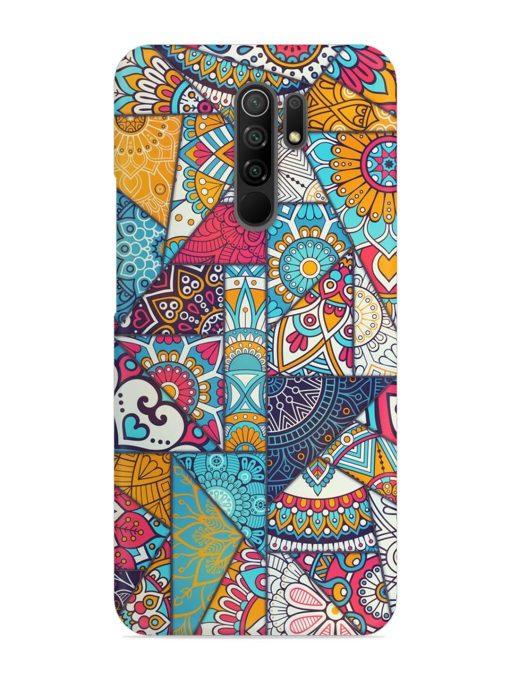 Patchwork Pattern Vintage Snap Case for Poco M2 Zapvi