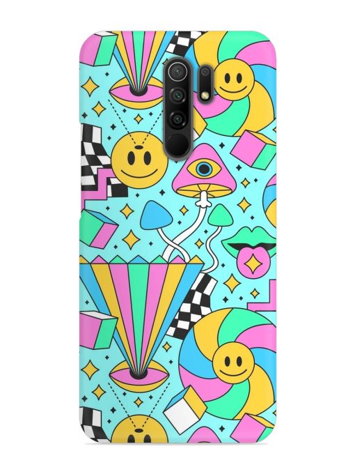 Trippy Rainbow 60S Snap Case for Poco M2 Zapvi