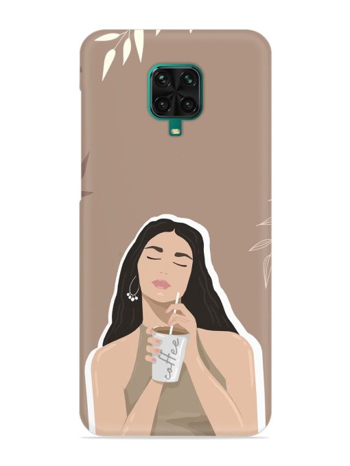 Girl With Coffee Snap Case for Poco M2 Pro Zapvi