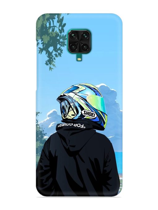 Rider With Helmet Snap Case for Poco M2 Pro Zapvi