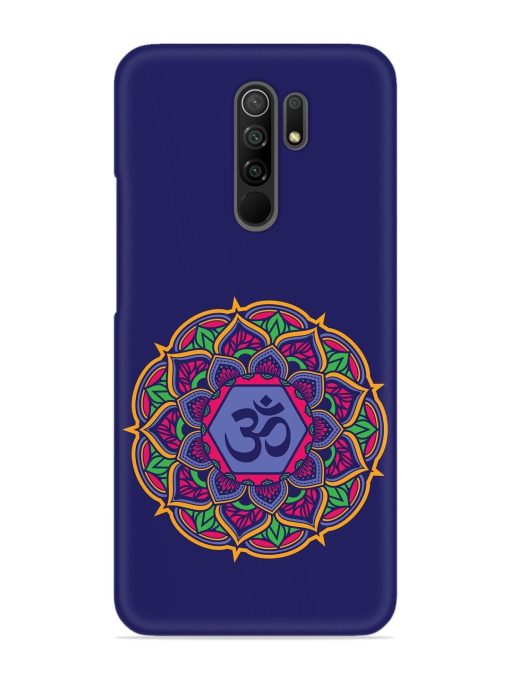 Om Mandala Art Blue Snap Case for Poco M2 Reloaded