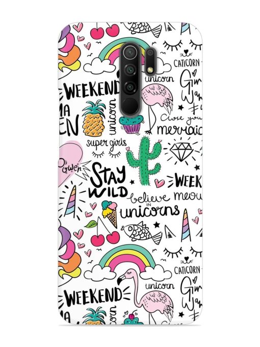 Unicorn Ice Cream Snap Case for Poco M2 Reloaded Zapvi