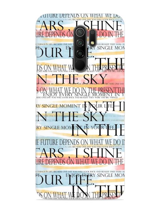 Seamless Slogans Pattern Snap Case for Poco M2 Reloaded