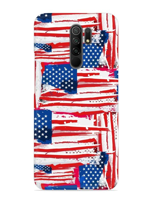 Usa Flag Seamless Snap Case for Poco M2 Reloaded Zapvi