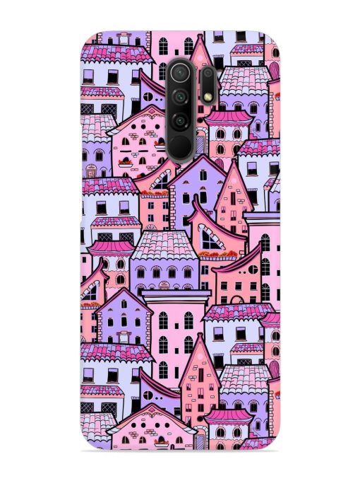 Seamless Pattern Houses Snap Case for Poco M2 Reloaded Zapvi