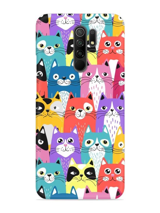 Funny Cartoon Cats Snap Case for Poco M2 Reloaded Zapvi