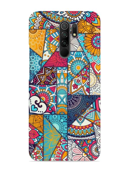 Patchwork Pattern Vintage Snap Case for Poco M2 Reloaded Zapvi