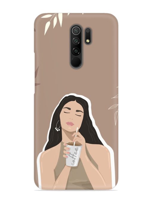 Girl With Coffee Snap Case for Poco M2 Reloaded Zapvi