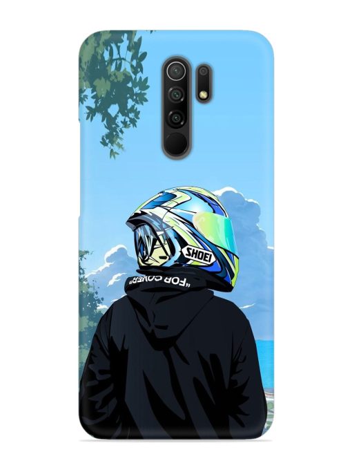 Rider With Helmet Snap Case for Poco M2 Reloaded Zapvi