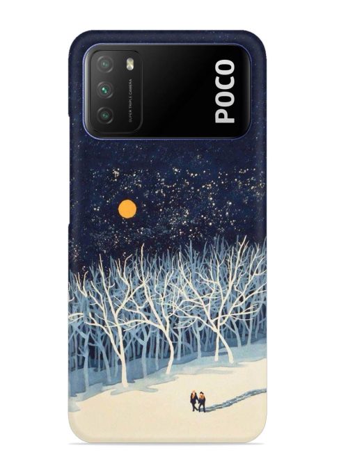 Full Moon Snowshoe Tour Snap Case for Poco M3 Zapvi